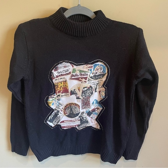 Vintage Supertouch Paris New York Mockneck Sweater - Picture 1 of 6